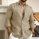 (PAGUE 1 LEVE 2) Camisa de Linho Premium Masculina + (BRINDE)