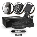 Kit Bota Militar Warrior Masculina de Couro Legitimo + 3 BRINDES