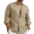 (PAGUE 1 LEVE 2) Camisa de Linho Premium Masculina + (BRINDE)